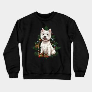 Westie Christmas tree Crewneck Sweatshirt